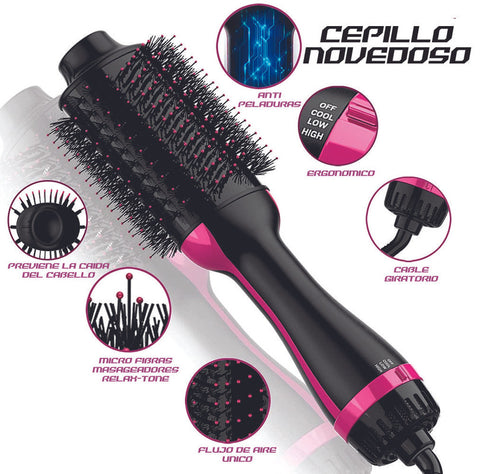 Cepillo Secador 3 En 1 Voluminizador